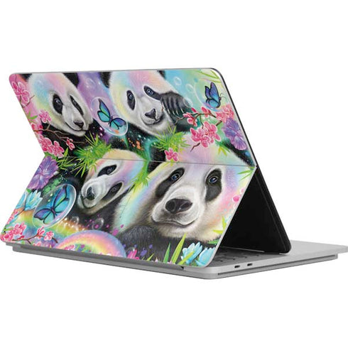 Rainbow Pandas with Butterflies by Sheena Pike Surface Laptop Studio Skin
